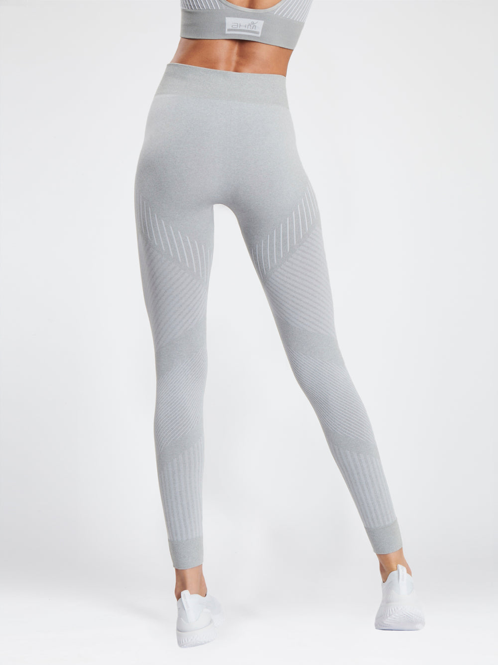 high waist flow leggings in cool gray